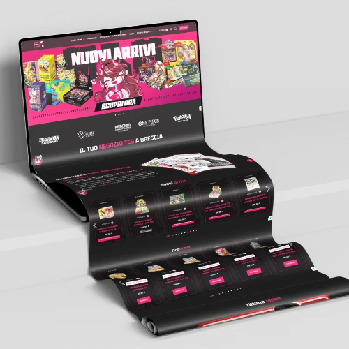 Sito e-commerce realizzato da CartaBianca per il negozio TCG progct01 a Brescia